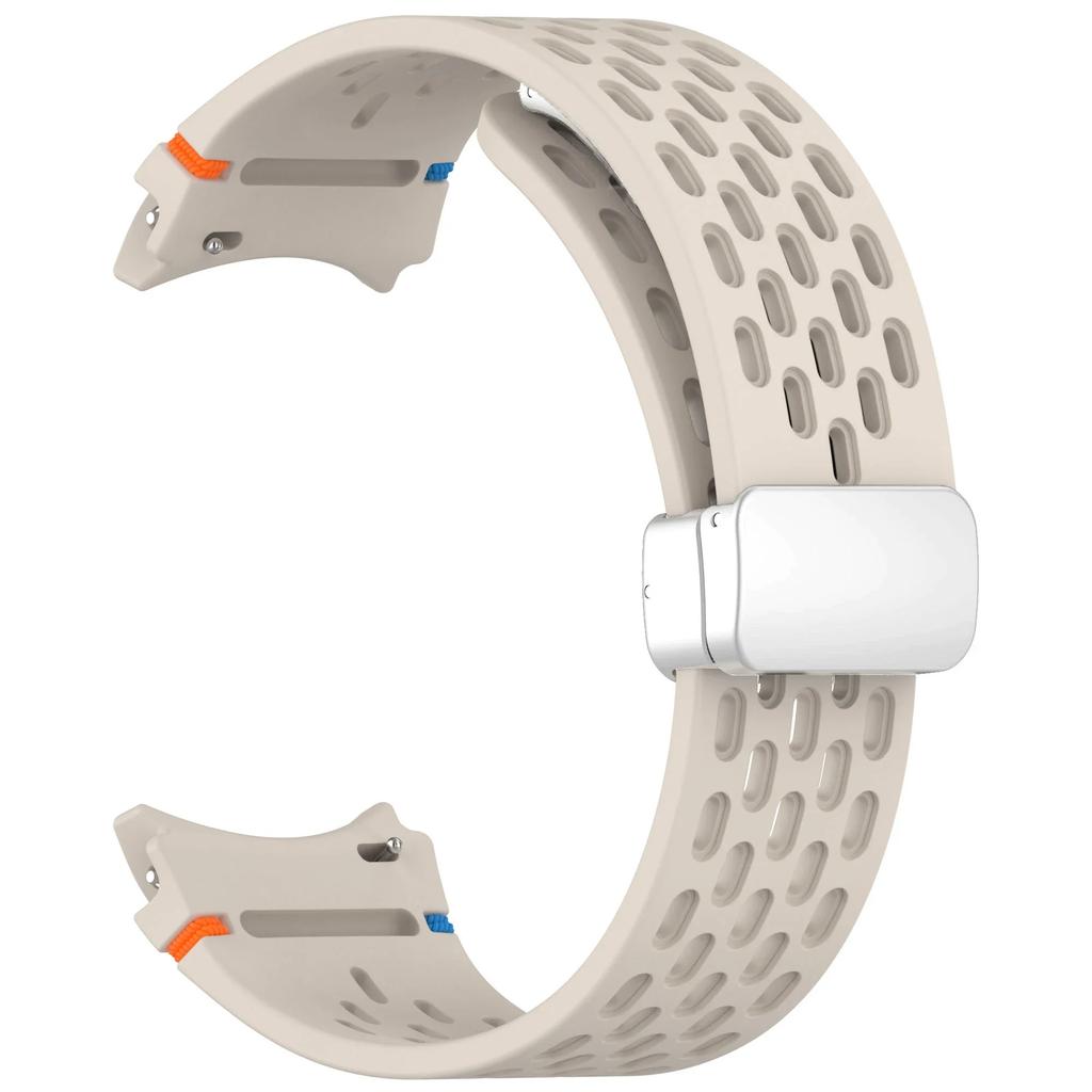 Магнитный ремешок для Samsung Galaxy Watch 7 6 5 4 5pro 7LTE 44мм 40мм Watch4/6 Classic силиконовый ремешок без зазоров браслет Correas