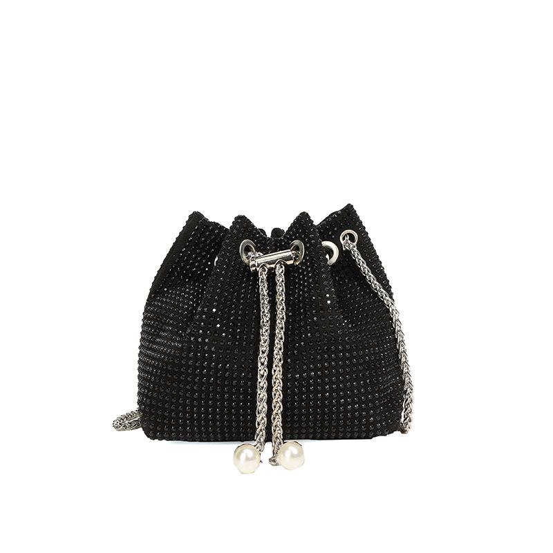 High-End Single Shoulder Bucket Bag: Versatile Summer Crossbody with Chain & Drawstring Design