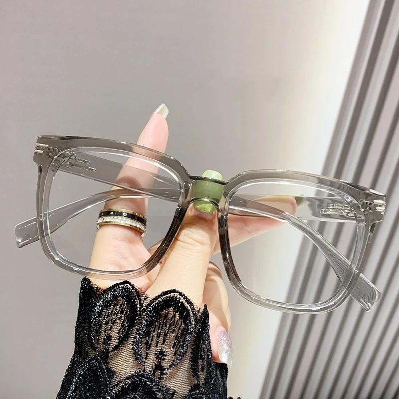 Унисекс квадратная оправа оптические очки модные анти-синий свет простые очки большие компьютерные готовые очки по рецепту