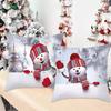 Snowman Christmas Cushion Cover Merry Christmas Decorations For Home Cristmas Sofa Decor Navidad Xmas Gifts New Year