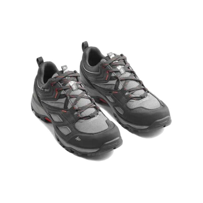 Decathlon MH100 Durable Breathable Low-Top Outdoor Shoes Men's Gray Red
