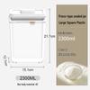 Square Clear Push-Type Storage Jar - Sealable Plastic Container for Kitchen Grains, Candy, and Fruit Powder