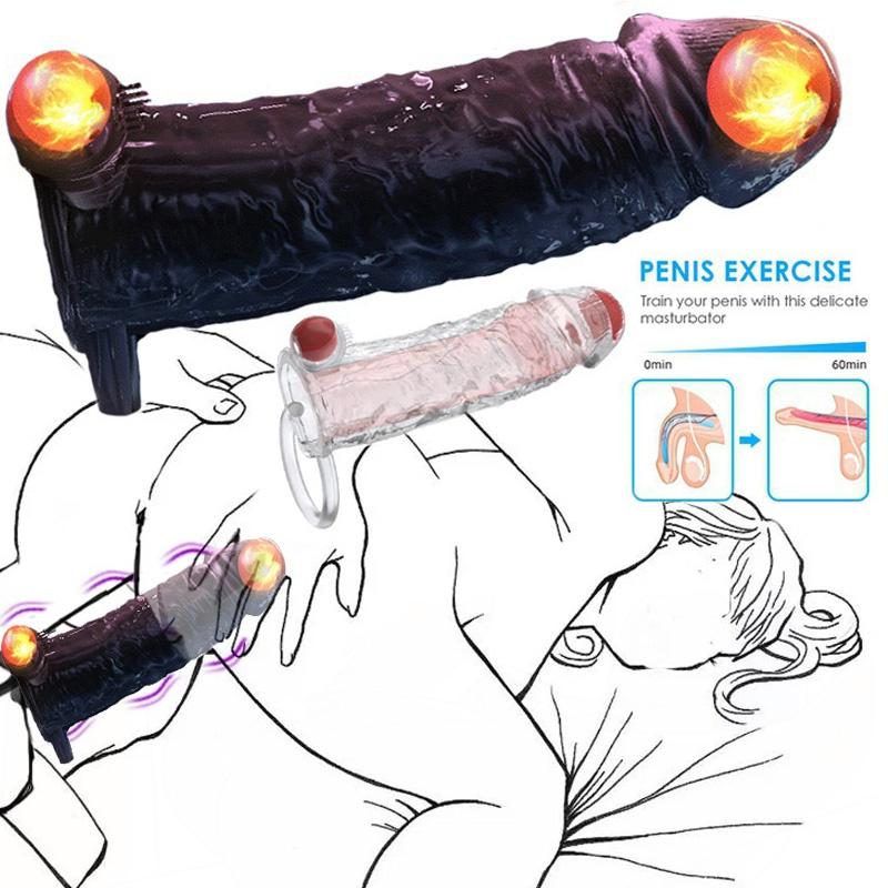 Wireless Penis Ring Sleeve Cock Ring Glans Massager Delayed Ejaculation Erotic Male Sex Toy Men Penis Condom Chastity Cock Ring