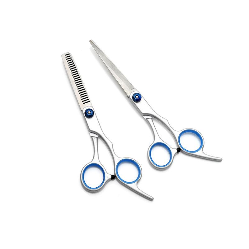 Hair Cutting Scissors Set Straight Thinning Shear Barber Scissors Adult Child Hairdressing Tool 7 Piece Kit
