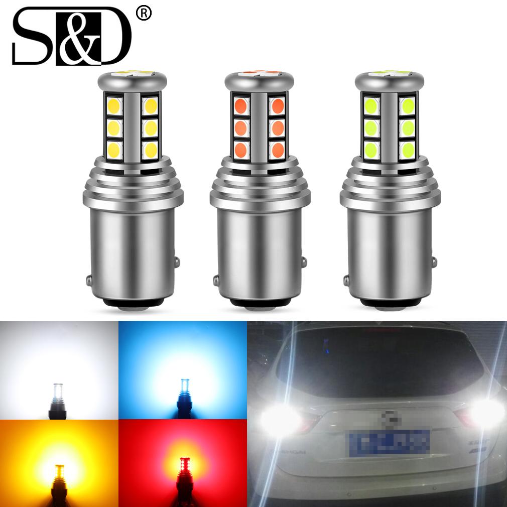 1Pc 1400LM 1157 BAY15D Led P21/5W Led Bulb P21 5W Car Signal Light Brake Reverse Parking DRL Lamp 12V Auto White Red Yellow Light Blue