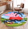 Cartoon animation Pattern Round Rug, Indoor/Outdoor Mat, for Picnic, Gameroom, Bedroom, Office, Living Room, Home Decor Carpet, Birthday Gift
