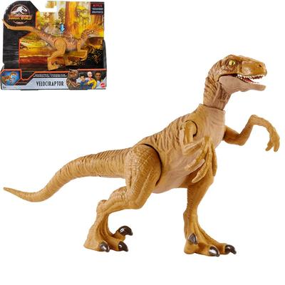 Миниатюрная фигурка Mattel JURASSIC WORLD Real Velociraptor HBX32 Attack! [Общая длина 20 см] [Игрушка динозавр] [Возраст 4+]