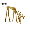 Elegant Seasonal Ornaments Christmas Reindeer Statue, Small Deer Sculpture Figurine, Modern Unique Gifts Holiday Decor for Tabletop, Mantel,