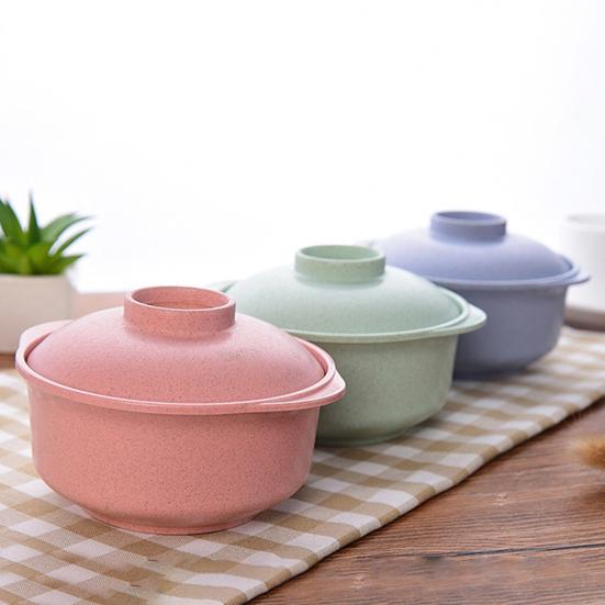 Безопасная миска для лапши быстрого приготовления. Термостойкая, легко очищаемая, небьющаяся, легкая миска с ручкой.