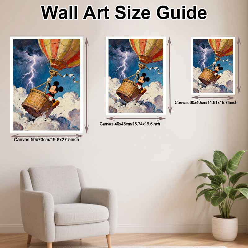 Disney 5D diamond painting set DIY handmade diamond painting art production Mickey hot air balloon decorative painting