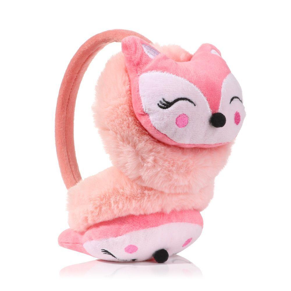 Men Women Adjustable Cartoon Fox Plush Thick Warm Earmuffs Ear Protection Ear Cover Ear Warmers
