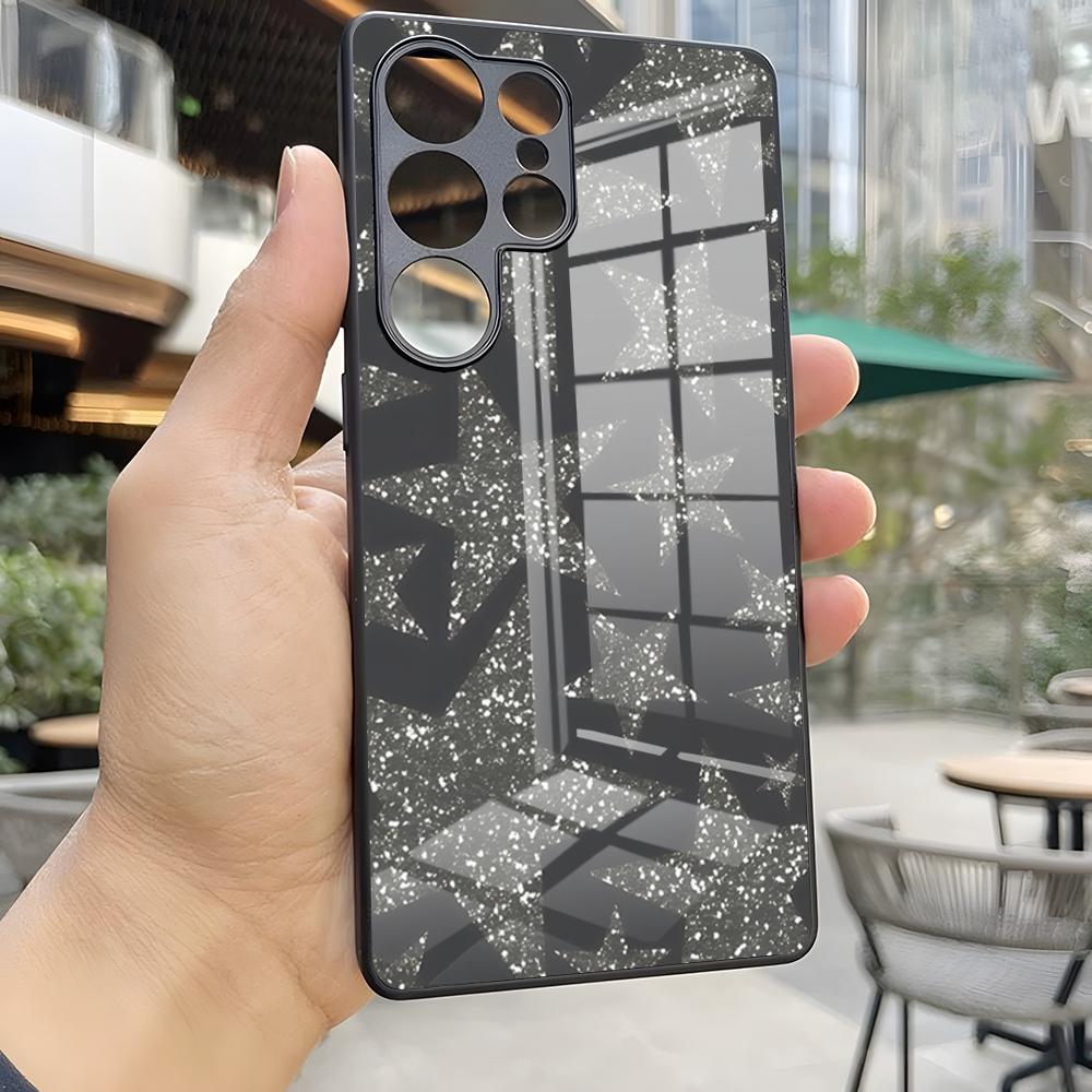 Модный Чехол для Телефона INS Звезды Для S25 Ultra Samsung S26 S24 Fe S22 S20 S23 21 Plus A54 A34 A53 A16 Стеклянная Крышка
