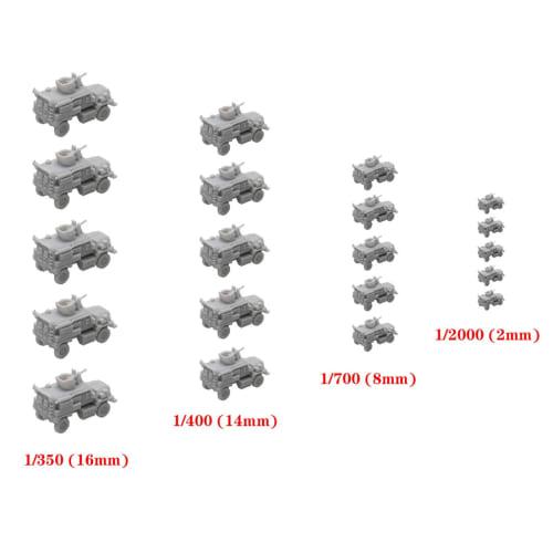 20-Piece Cougar 4x4 MRAP Tank Model Kit, Unpainted, Transport Vehicle Model Set for DIY Craft Enthusiasts (1/700 (8mm))