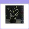 Светодиодная 3D-лампа Пикачу из Pokemon Go Премиум-качества с 7 яркими цветами и сенсорным переключателем