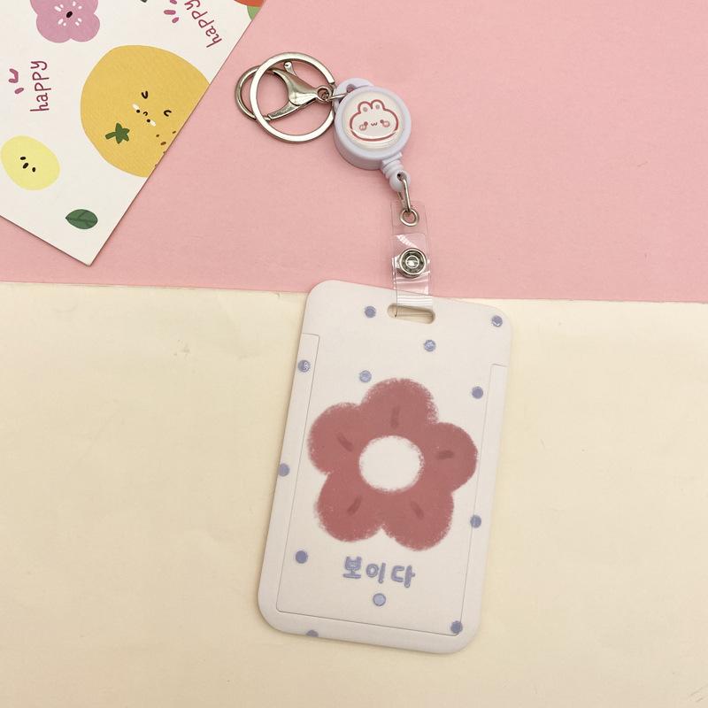 Ins держатель для карточек с героями мультфильмов студенческий кампус подвесная сумка на шею шнурок для удостоверения личности защитный чехол для защиты от потери чехол для карты подарки