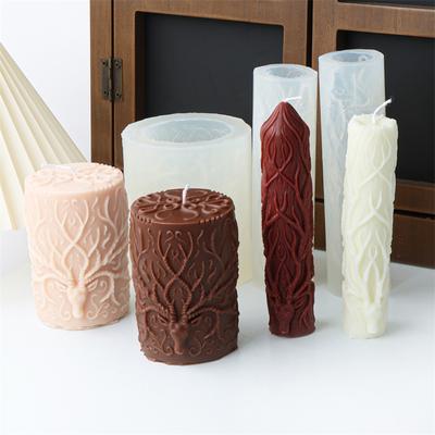 3D Столбчатая Рождественская Свеча в виде Оленьих Рогов Силиконовая Форма Сделай Сам Креативная Животная Лосиные Рога Столб Смола Эпоксидная Смола Ремесло Изготовление Гипсовая Смоляная Форма