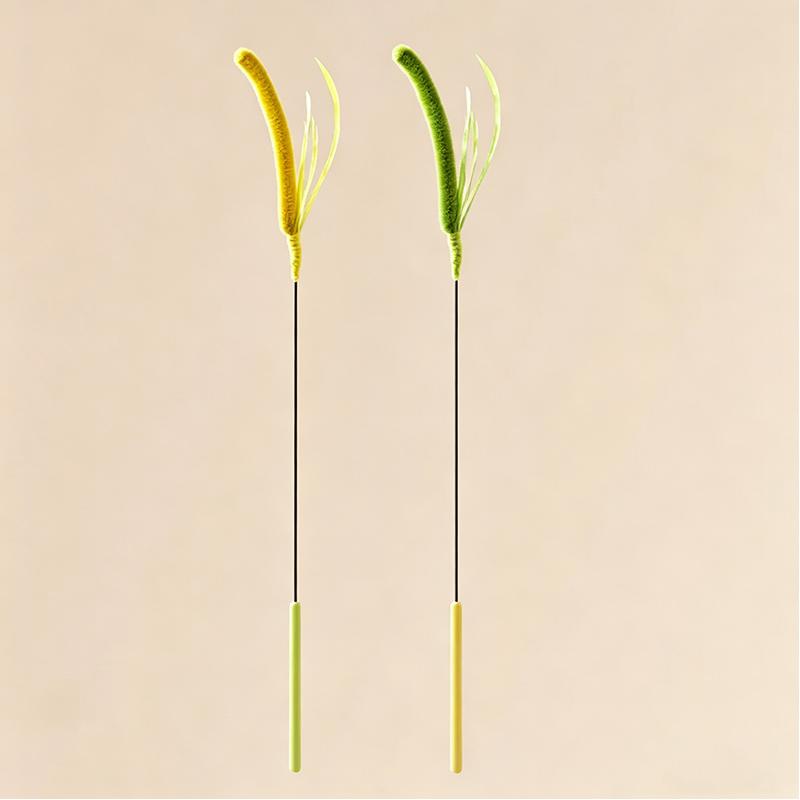 1Pcs/2Pcs/3Pcs Cat Teaser Wand Set Dog Tail Grass Feather Interactive Cat Toy with Bell for Indoor Cats