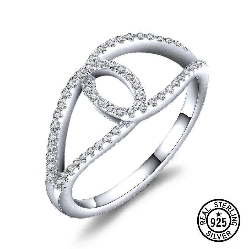 Кольца из стерлингового серебра 925 пробы для женщин с кубическим цирконием, простые, модные, новые линии, кольца для вечеринок, подарки, европейские ювелирные изделия