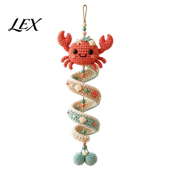 Crochet Kit for Beginners Ocean Animal Spiral Kit, Friends Ornament DIY Marine Craft Projects Adults Life Themed Teens Adults, Handmade Hanging