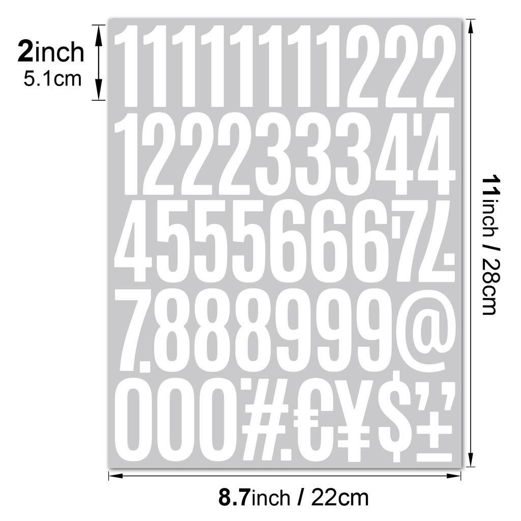 2 Inch Waterproof Self Adhesive Vinyl Alphabet Number Stickers for Gift Poster Index Journaling Scrapbooking Decals Cross border