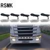 5pcs IP68  White Amber LED Truck Scania Front Grille Lights DAF Grille Lamp For Volvo Grille Lamp Man Benz Truck  Grille Lights