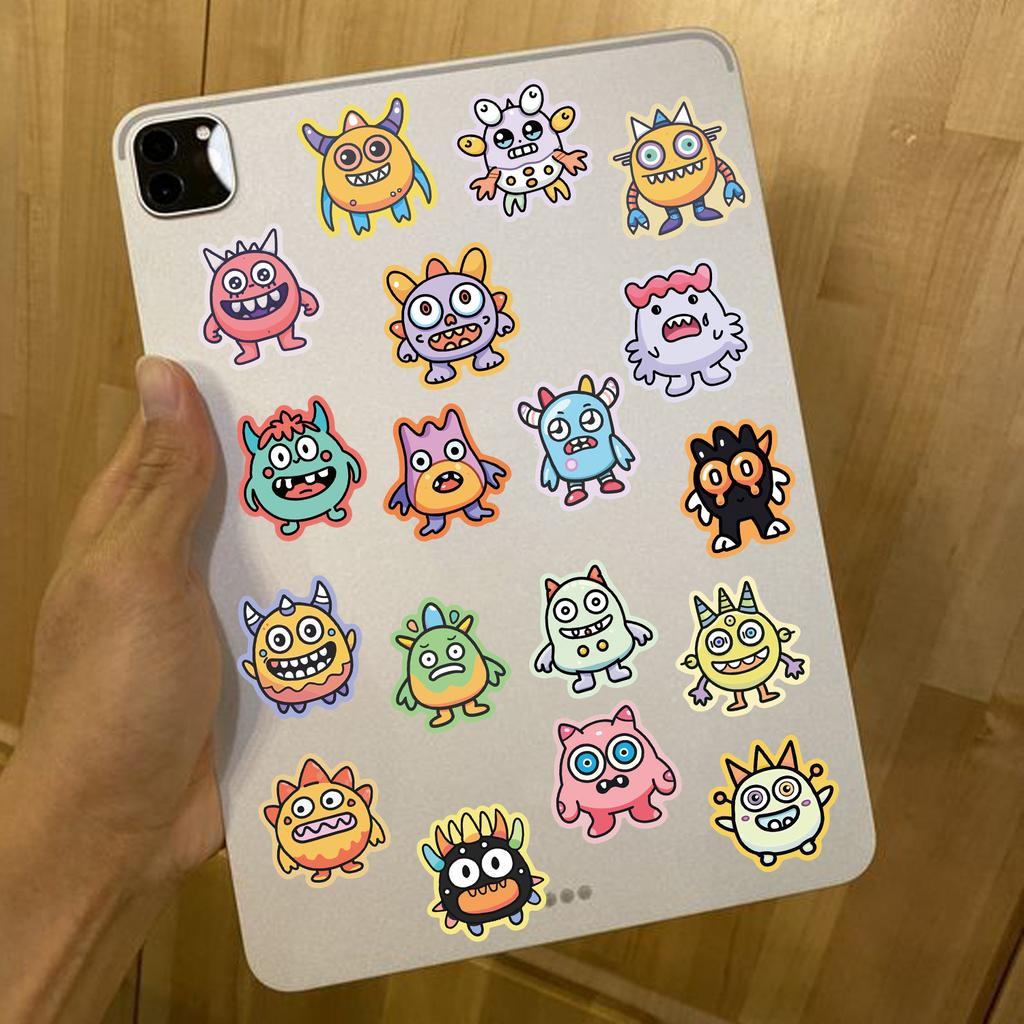 50pcs Cute Little Monsters Cartoon Graffiti Stickers DIY Phone Guitar Laptop Suitcase Cup Waterproof Sticker Kids Toy