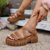 Женские сандалии 2025 Новая мода Обувь гладиатора Узкий ремешок Перекрестная шнуровка Сандалии на платформе Женские С открытым носком Рим Сексуальная обувь Дамы
