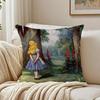 Fairy Tale AAlices Adventures in Wonderland Cushion Cover Pillowcase Antidustmite living Room Sofa Decor Cushion Room