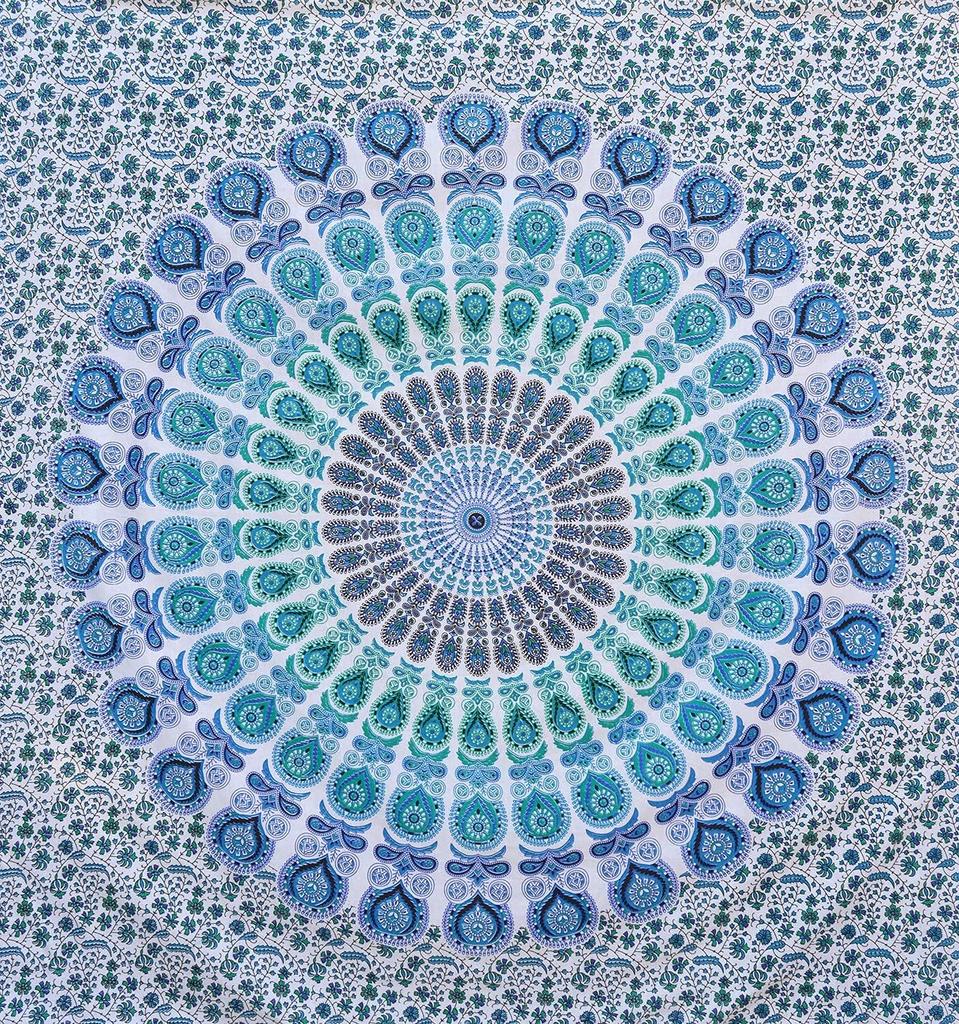 Indian Hippie Bohemian Psychedelic Mandala Wall Hanging Bedding Tapestry