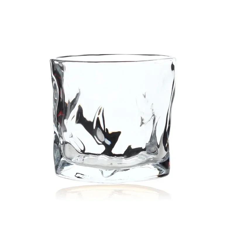 1 шт. прозрачная стеклянная кружка Glacier Wine Whiskey Coffee Cup бытовая питьевая соковая чашка неправильной формы посуда для напитков
