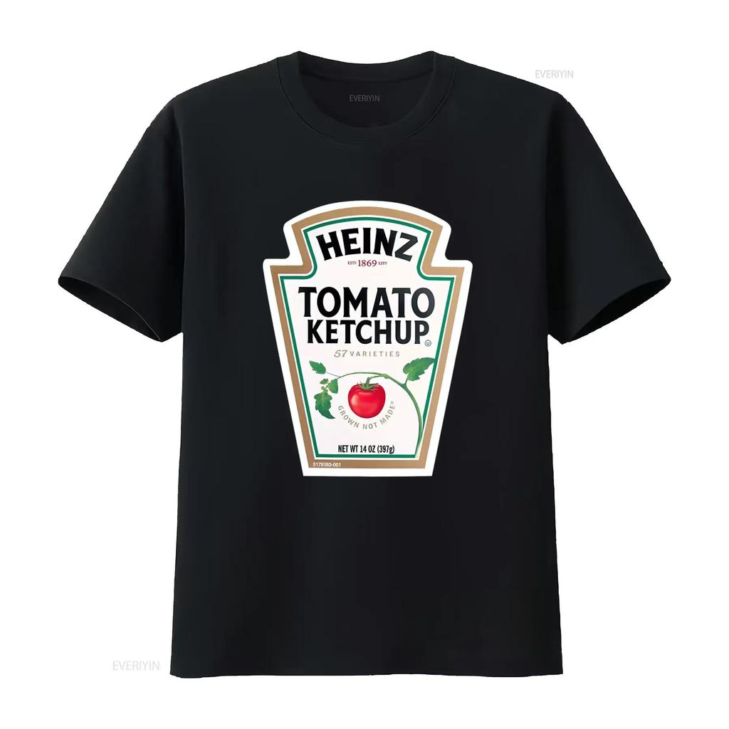 Heinz Tomato Ketchup Vintage Label Print T Shirt For Halloween Costume Vintage Washed Soft Comfortable Breathable