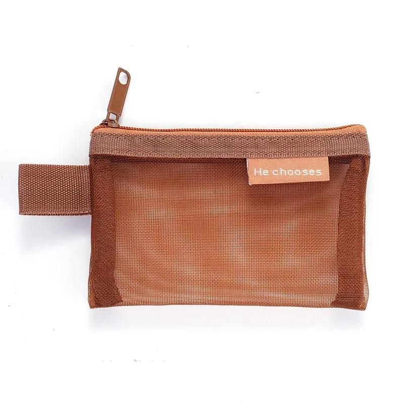 Мини-кошелек для монет, портативный кабель для передачи данных помады, зарядное устройство для наушников, органайзер, сумка, многофункциональная сетчатая сумка для хранения в стиле ретро