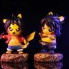 ONE PIECE Q-версия GK Эйс, Луффи косплей Пикачу, статуя, кукла, украшение, фигурка в коробке.