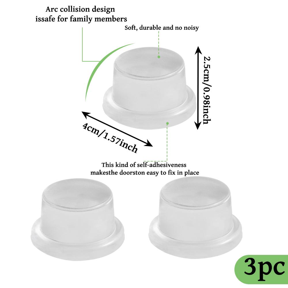 Silicone Door Stopper Wall Protector Bedroom Door Handle Bumper Self Adhesive Anti-crash Pad Practical Furniture Accessories