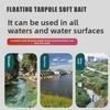 Soft Material Soft Fishing Lures with hook Artificial Worm Shape Bionic Tadpole Bait  Lure Fishing