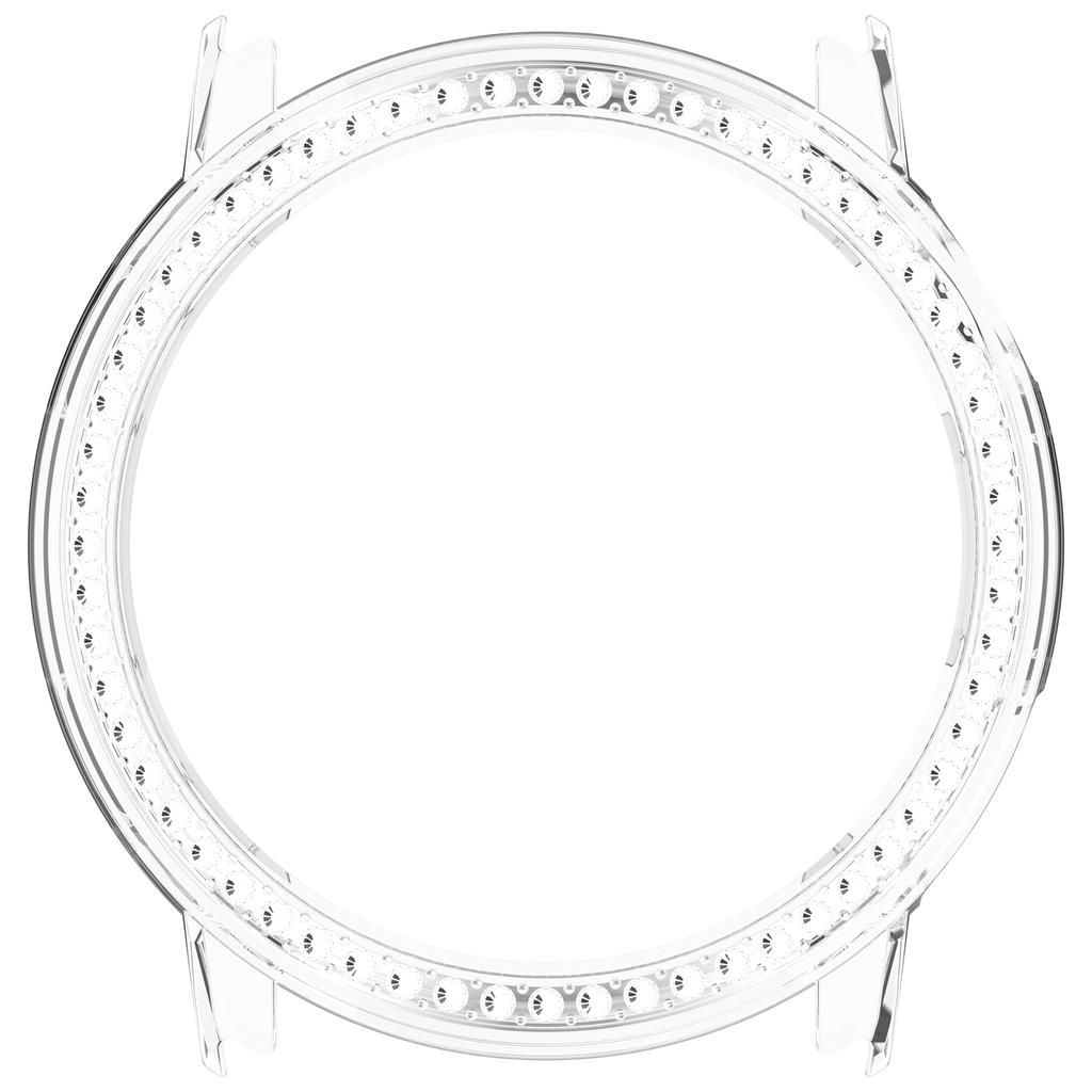 For Coros Pace 3 Clear Watch Case Rhinestone Decorative Hollow Design PC Watch Cover