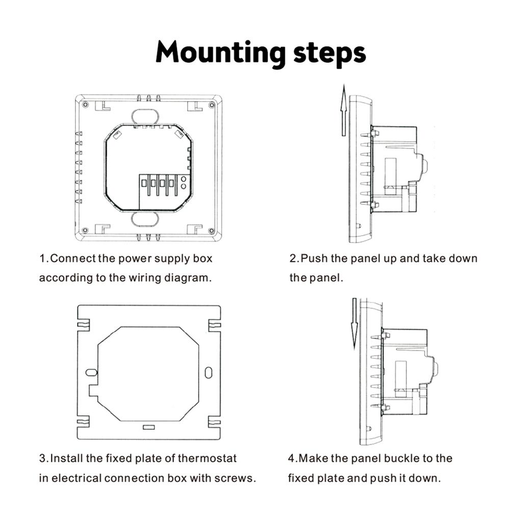Умный WiFi термостат 5+2 программируемый 3А водяной нагрев Tuya голосовое управление термостат DIY установка ЖК-дисплей умный