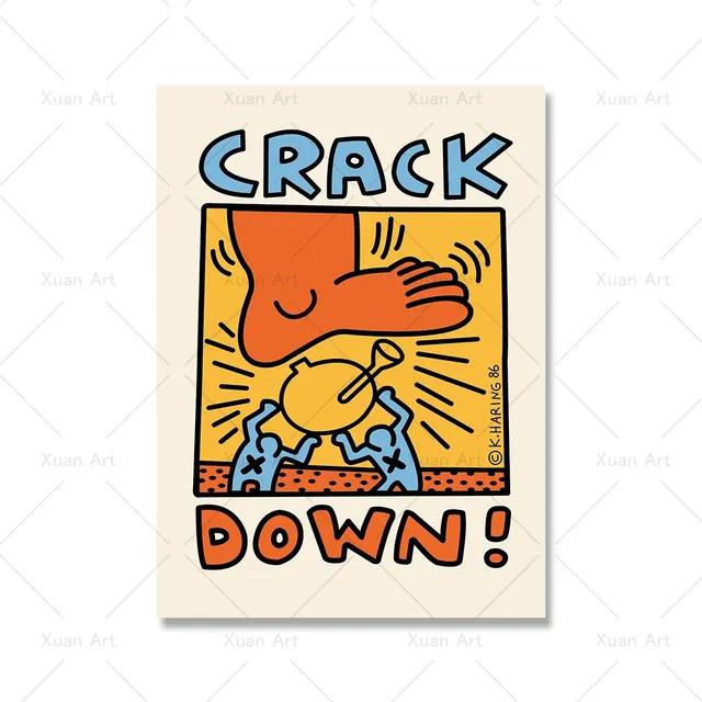 Современная абстрактная эстетика настенное искусство ретро поп фигурка HD масло на холсте постер печать для дома спальня гостиная декор подарок без рамки