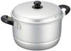 Pearl Metal Double Handed Steam Silver with Pot For Gas Fire Aluminum New Waco Trading Pot, Pot, Dual-Purpose Pot, 26cm, Lid, Only, Ceret, H-2416