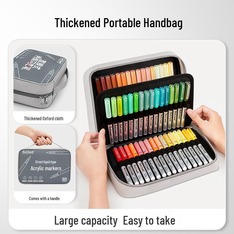 Acrylic Soft-Tip Marker for Elementary Students - Opaque, Blendable, Washable