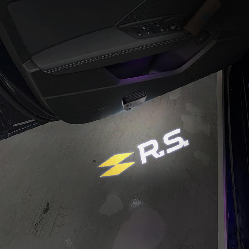 HD LED For RS Logo Clio Captur Megane Kadjar Arkana Koleos Sandero Safrane Vel Car Door Courtesy Light HD Projector Welcome Lamp
