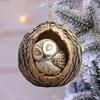 Animal Christmas Ornament 2D Acrylic Cartoon Forest Animal Xmas Tree Hanging Decoration for Holiday Home Decor