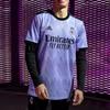 Adidas Real Madrid Fan Edition Logo Print Round Neck Short Sleeve Soccer Jersey Men Tops Purple H18489
