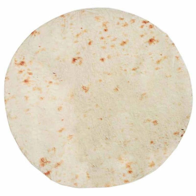 Flannel Baby Swaddle Blanket Round Taco Tortilla Wrap With Hat Photo Prop