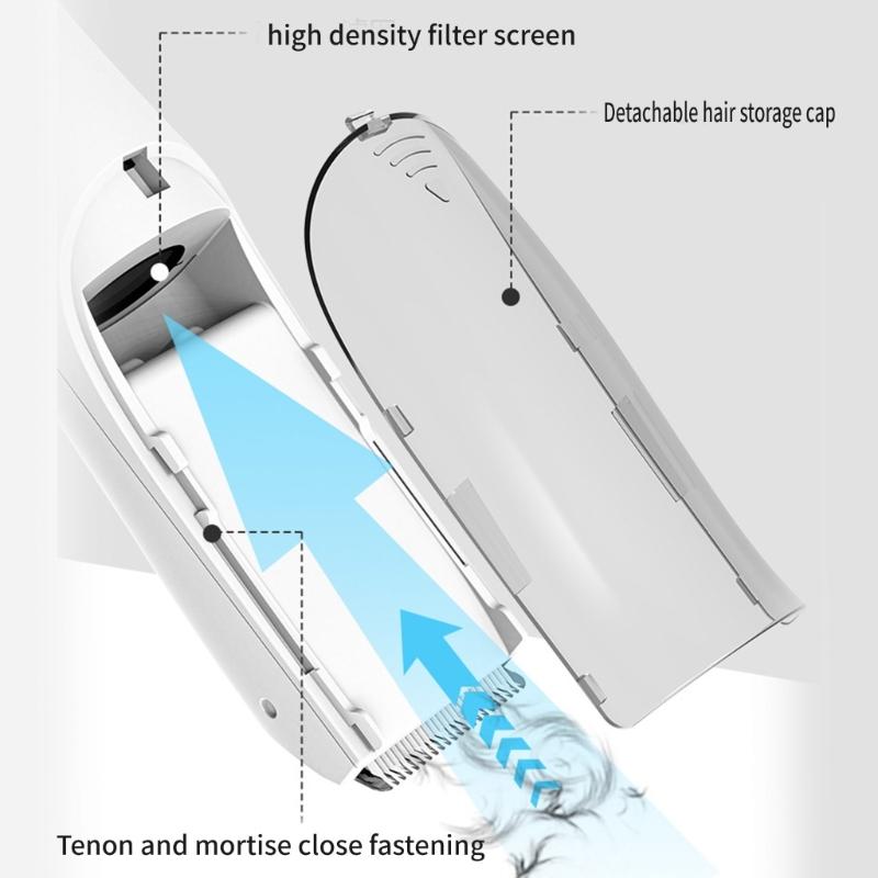 Kids Cordless Hair Clippers 3 Guide Comb Built In Suction Quiet Trimmer for Baby Safe Rechargeable Trimming Tool