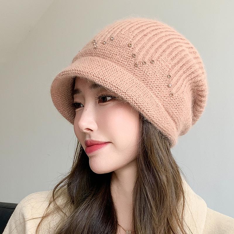 Women's Warm & Cozy Knit Beanie Hat: Solid Color Winter Ear Protection for Outdoor Activities