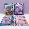 4PCS Demon Hunters Password Lock Notebook Set Cute Student Stationery Travel Pocket Diary with Ballpoint Pen Gift