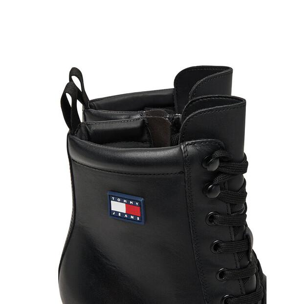 Ankle Boots Tommy Jeans Tjw Lace Up EN0EN02832 Black