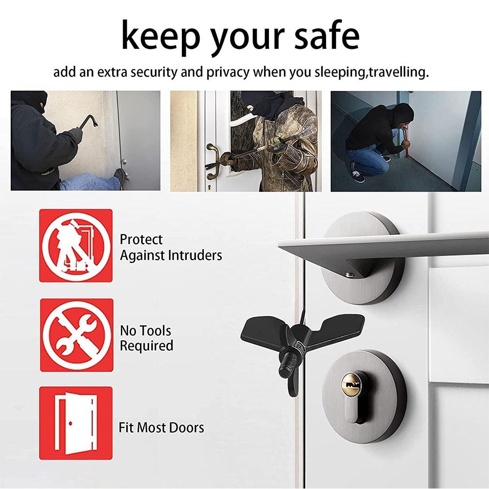 Черно-золотой портативный дверной замок для отеля, дома, школы, общежития, для путешествующих в одиночку