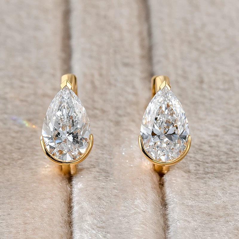 Серьги из стерлингового серебра S925 с квадратным цирконом в форме слезы - 2026 Модные легкие роскошные серьги для женщин